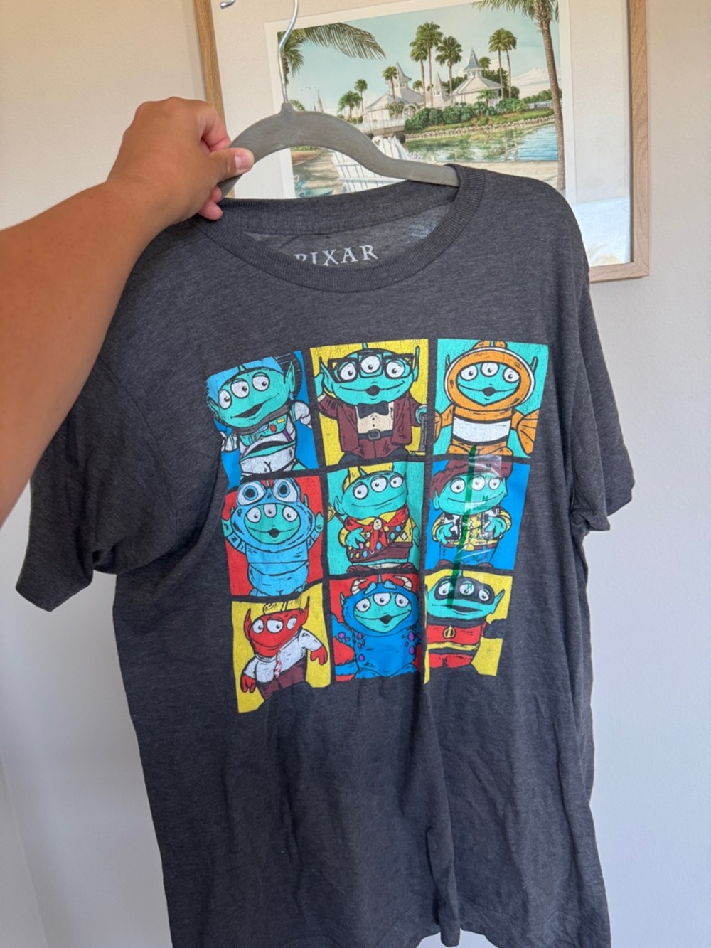 Disney Pixar Toy Story Alien Dressed Up Characters Pop Art T-Shirt -MENS